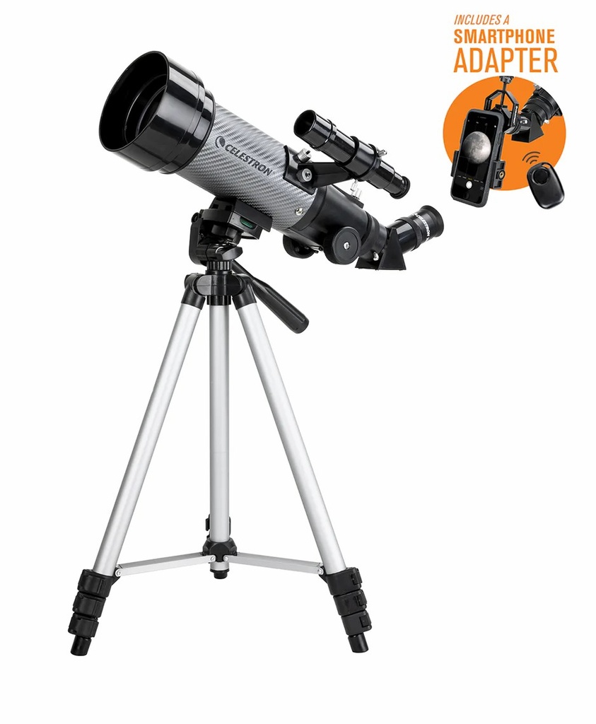 [CEL-22035] Celestron Travel Scope 70 DX Portable Telescope with Smartphone Adapter