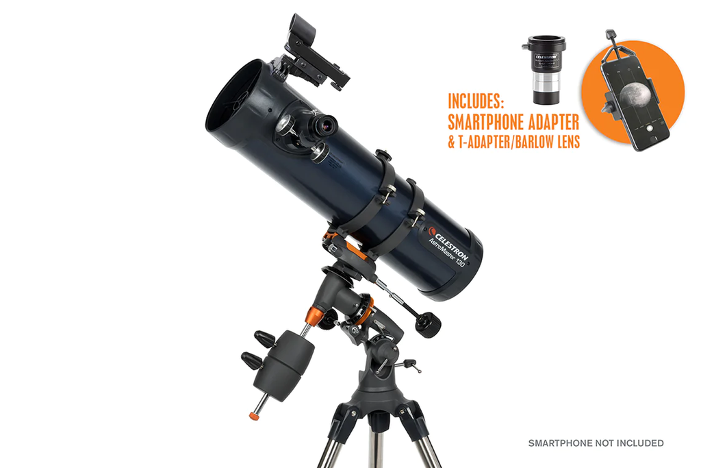 [CEL-32044] AstroMaster 130EQ Telescope with Phone Adapter & T-Adapter/Barlow Lens
