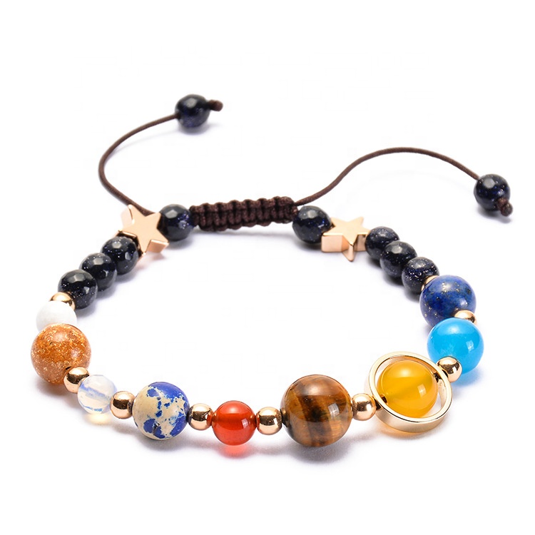 [IKA-605] Planets Bracelet reiki Natural Stone 