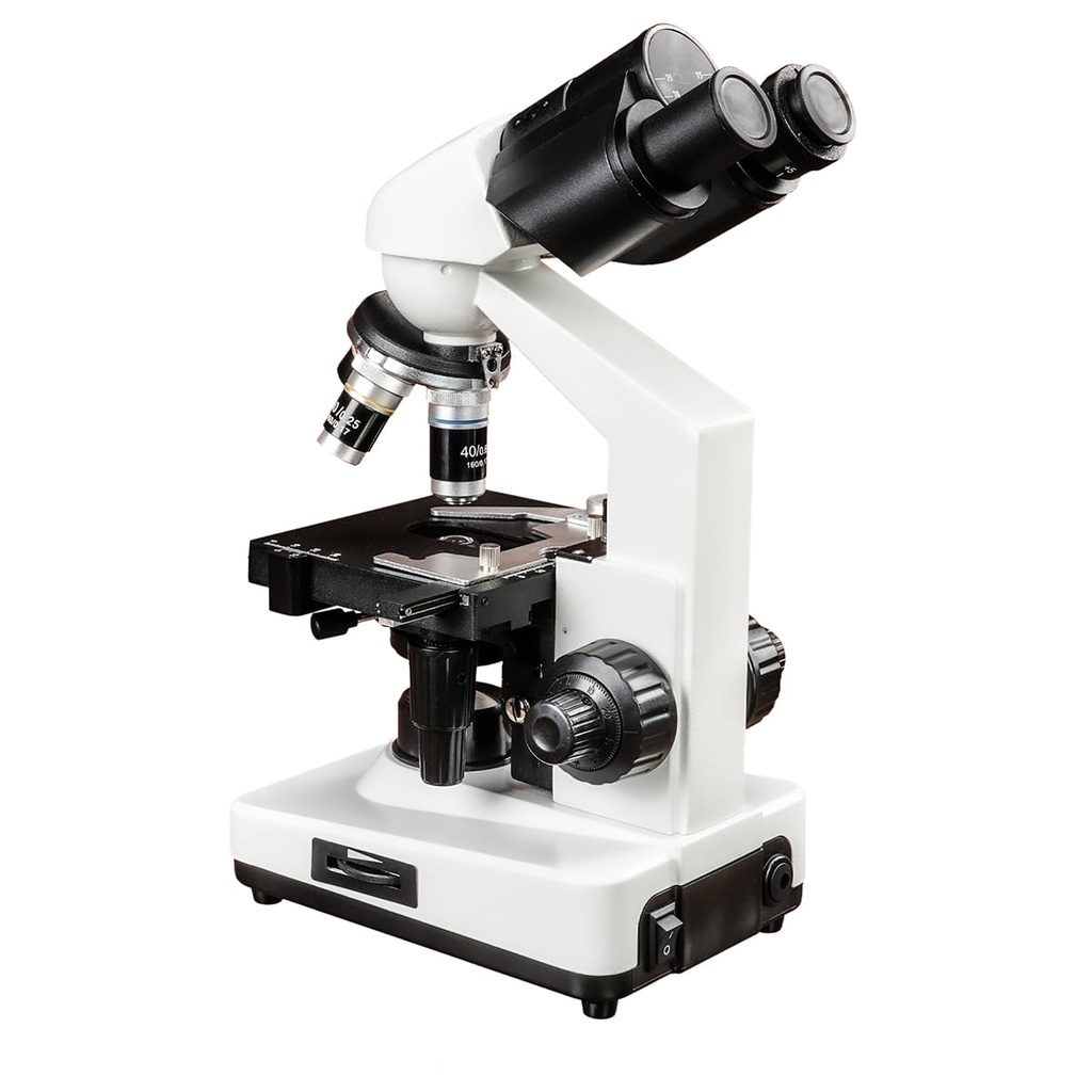 [SVB-F9388A] SM201 Binocular Compound Lab Microscope 40-2500x Magnification With Phone Adapter For Teaching Experiment & Biological Detection